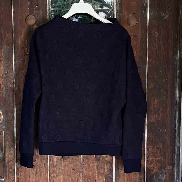 Anthro | Postmark Navy Funnel-Neck Pullover - Picture 2 of 11